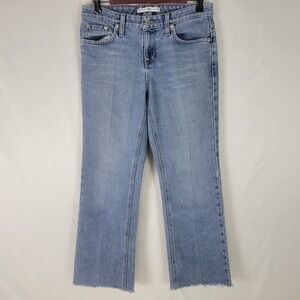 Vintage Tommy Hilfiger Jeans Womens 4 Blue Denim Y2K Baggy Frayed Medium Wash‎